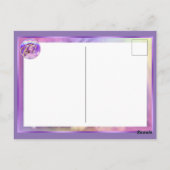 Lila Sun Fairy Postcard Postkarte (Rückseite)