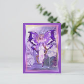 Lila Sun Fairy Postcard Postkarte (Stehend Vorderseite)