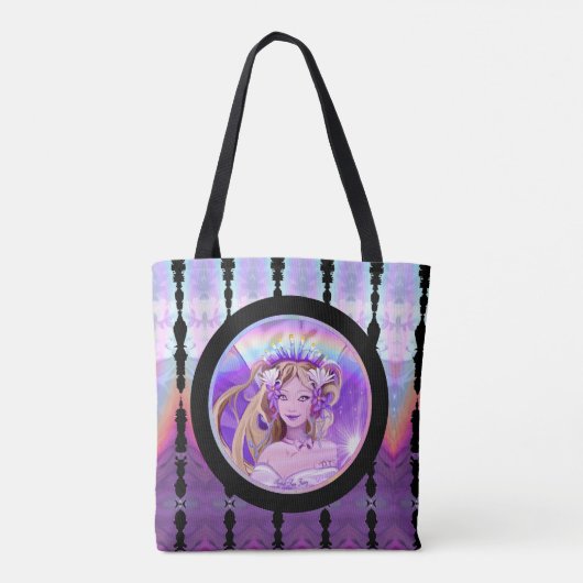 Lila Sun Fairy Tote Bag Tasche (Rückseite)