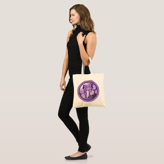Lila Sun Fairy Tote Bag Tragetasche (Vorderseite (Model))