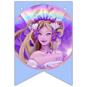 Lila Sun Fairy Wimpelkette (Zweite Fahne)