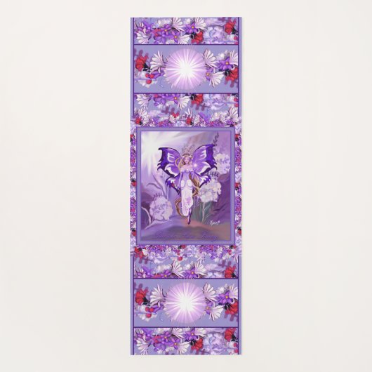 Lila Sun Fairy Yogamatte (Rückseite)