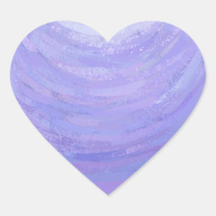 Lila Sun Herz-Aufkleber