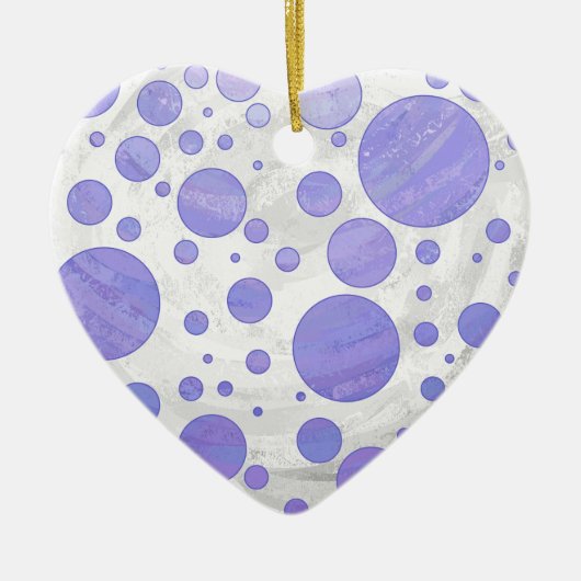 Lila Sun Polka Dot Keramikornament (Vorne)