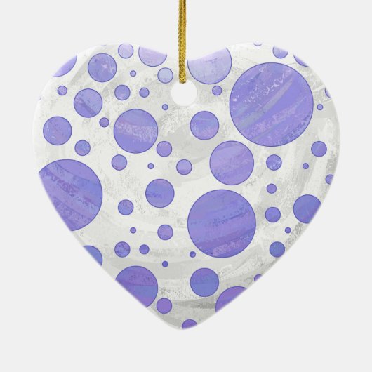 Lila Sun Polka Dot Keramikornament (Hinten)