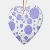 Lila Sun Polka Dot Keramikornament (Links)