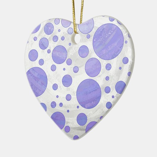 Lila Sun Polka Dot Keramikornament (Links)