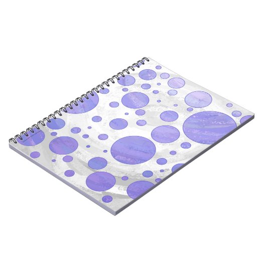 Lila Sun Polka Dot Notizblock (Linke Seite)