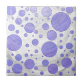 Lila Sun-Polka-Punkt Fliese (Vorderseite)