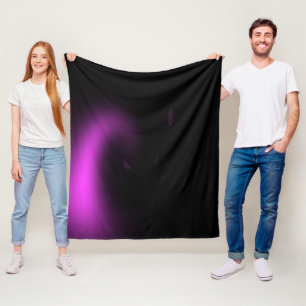 Lila Sunburst-Twirl-Lichter Fleecedecke