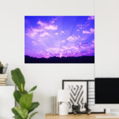 Lila Sunrise Poster (Heimbüro)