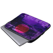 Lila Sunset | Abstraktes Bild 3 Laptopschutzhülle (Vorne Knopf)