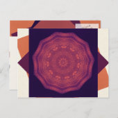 Lila Sunset Butterfliegen Kaleidoscope Mandala Postkarte (Vorne/Hinten)