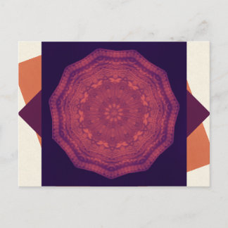Lila Sunset Butterfliegen Kaleidoscope Mandala Postkarte