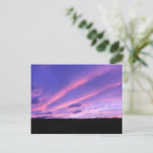 Lila Sunset Feiertagspostkarte (Stehend Vorderseite)