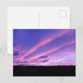Lila Sunset Feiertagspostkarte (Vorne/Hinten)