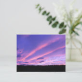 Lila Sunset Postkarte (Stehend Vorderseite)