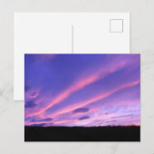 Lila Sunset Postkarte (Vorne/Hinten)