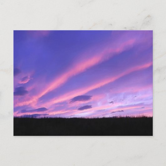 Lila Sunset Postkarte (Vorderseite)