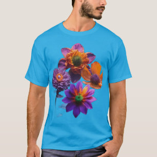 Lila surreale Blume T-Shirt