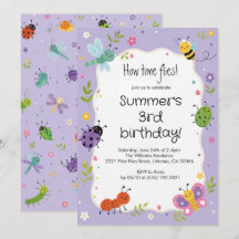 Lila süße Bugs Mädchen Geburtstag