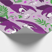 lila süße Tier Geschenkpapier (Ecke)