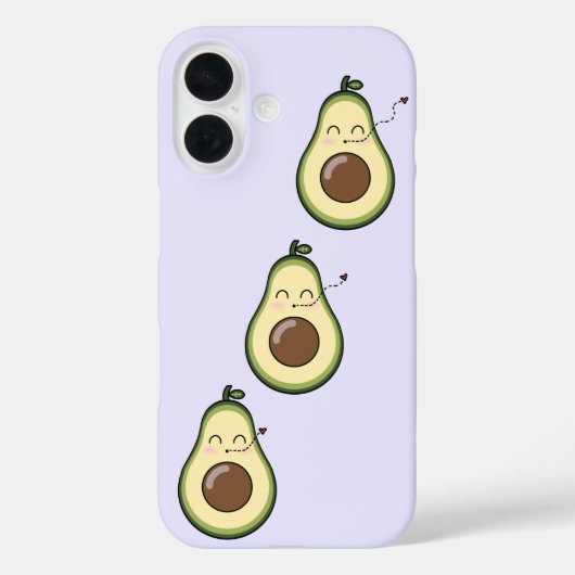 Lila Sweet Avocado Kiss Case-Mate iPhone Hülle (Rückseite)