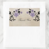 Lila Sweet Vintage Blüte Danke Stickers (Tasche)