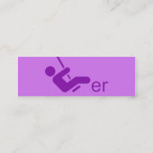 Lila Swinger Calling Card Mini Visitenkarte (Rückseite)