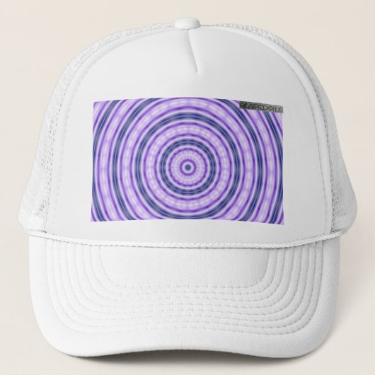 Lila Swirbelkappe Truckerkappe (Vorderseite)