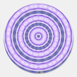 Lila Swirl-Aufkleber Runder Aufkleber