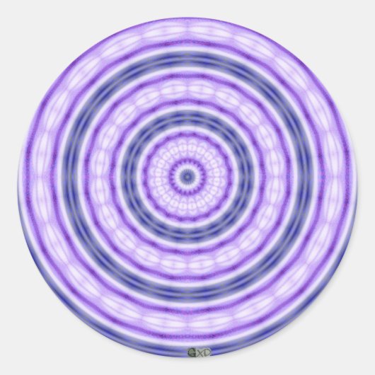 Lila Swirl-Aufkleber Runder Aufkleber (Vorderseite)
