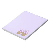 Lila Swirl Cupcakes Notizblock (Rotiert)