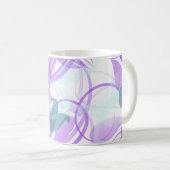 Lila Swirl-Design Kaffeetasse (VorderseiteRechts)
