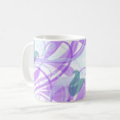 Lila Swirl-Design Kaffeetasse (Vorderseite Links)
