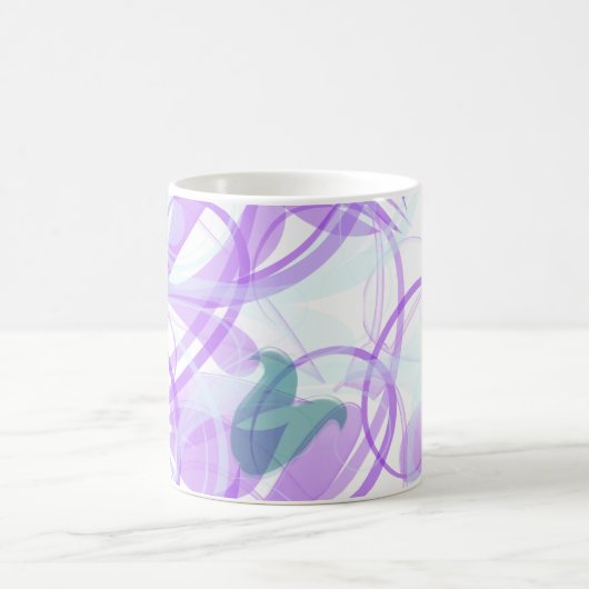 Lila Swirl-Design Kaffeetasse (Mittel)