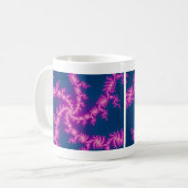 Lila Swirl - Fraktal Art Kaffeetasse (Vorderseite Links)