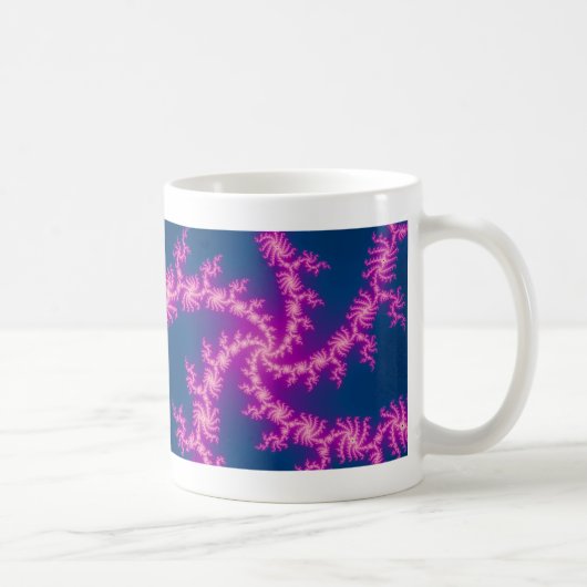 Lila Swirl - Fraktal Art Kaffeetasse (Rechts)