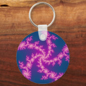 Lila Swirl - Fraktal Art Schlüsselanhänger (Vorderseite)