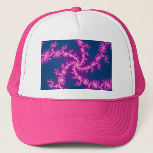 Lila Swirl - Fraktal Art Truckerkappe
