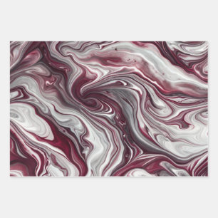 Lila Swirl Geschenkpapier Set