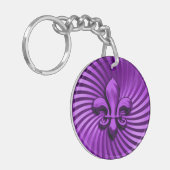 Lila Swirl-Lilie Schlüsselanhänger (Vorderseite links)