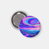 Lila Swirl Magnet (Vorderseite/Rückseite)