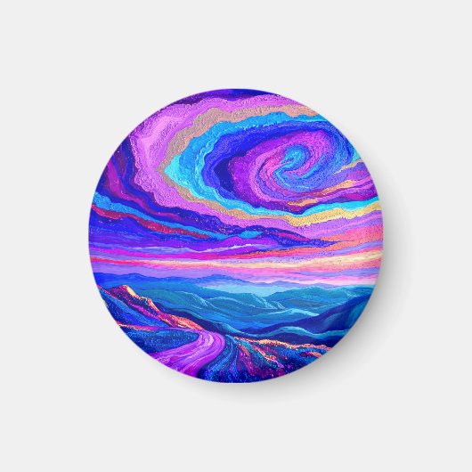 Lila Swirl Magnet (Vorne)