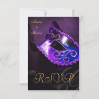 Lila Swirl Masquerade Maske UAWG Einladung