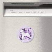 Lila Swirl Min Button Magnet (In Situ (Geschirrspüler))