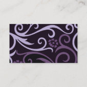 Lila Swirl-Visitenkarte Visitenkarte (Rückseite)