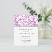 Lila Swirt Probe Dinner Card Einladung (Stehend Vorderseite)