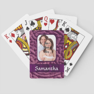 Lila Symbol für keltische Knüpfarbeit Spielkarten