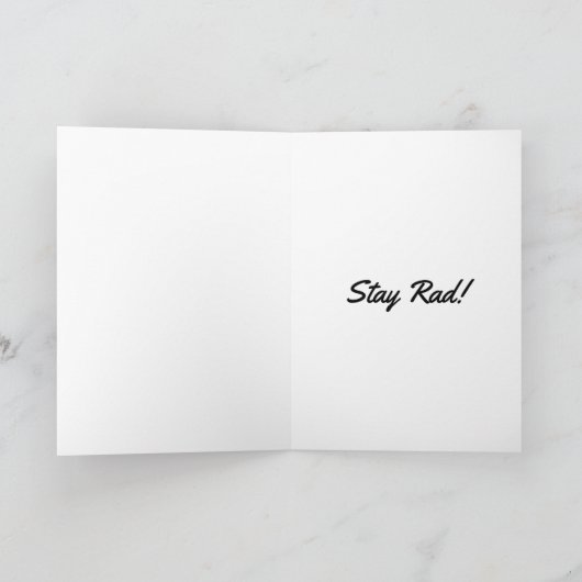 Lila Synthwave-Grußkarte Feiertagskarte (Innenseite)